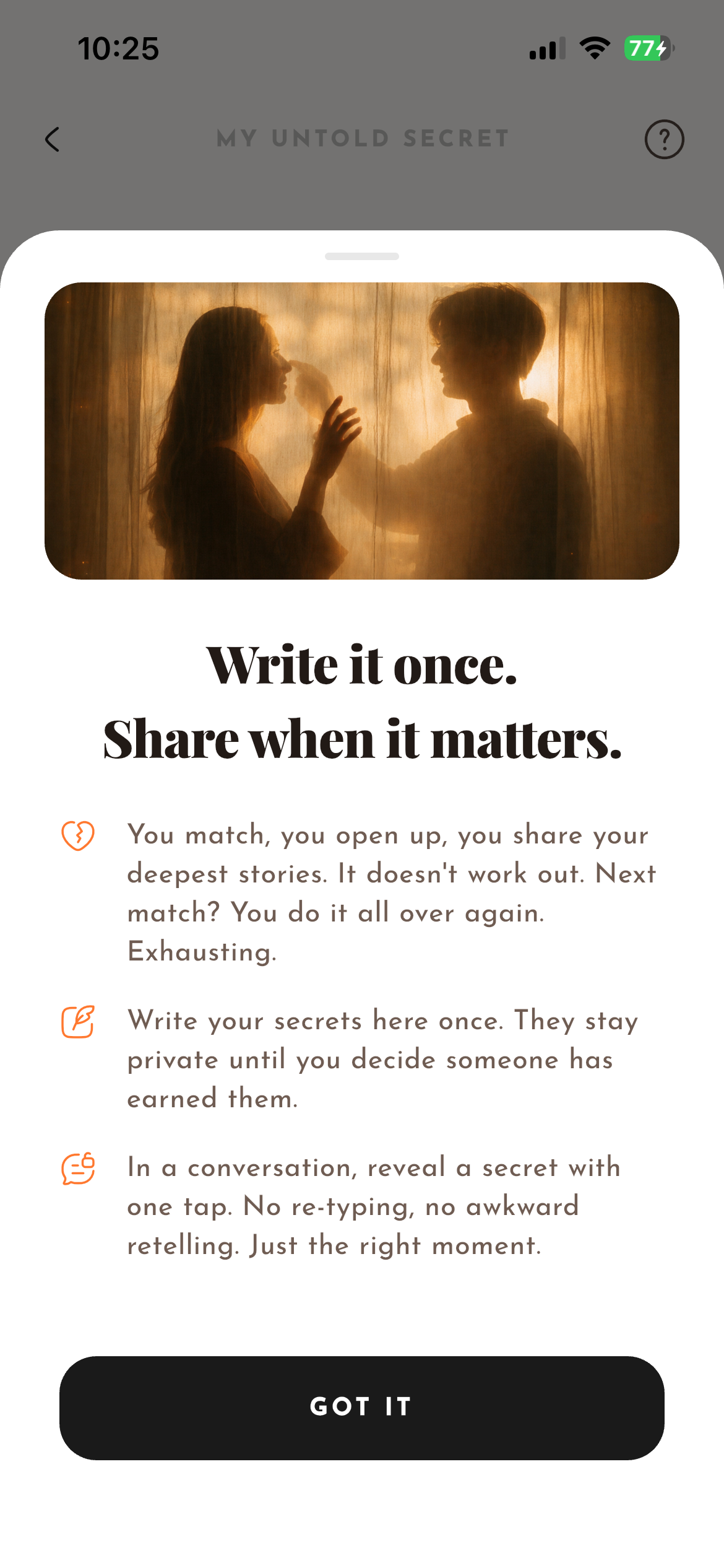 My Untold Secret — share when it matters